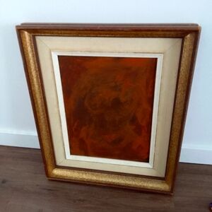 Double sided vintage oil painting